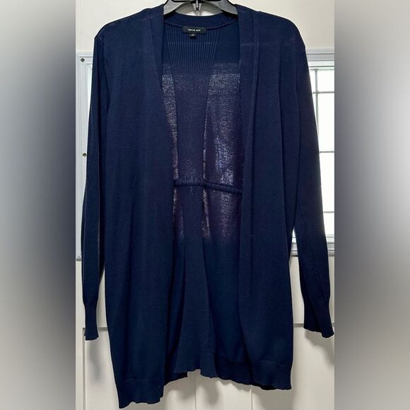 Verve Ami Woman’s Cardigan Sweater Navy Drawstring (314) - Picture 1 of 3